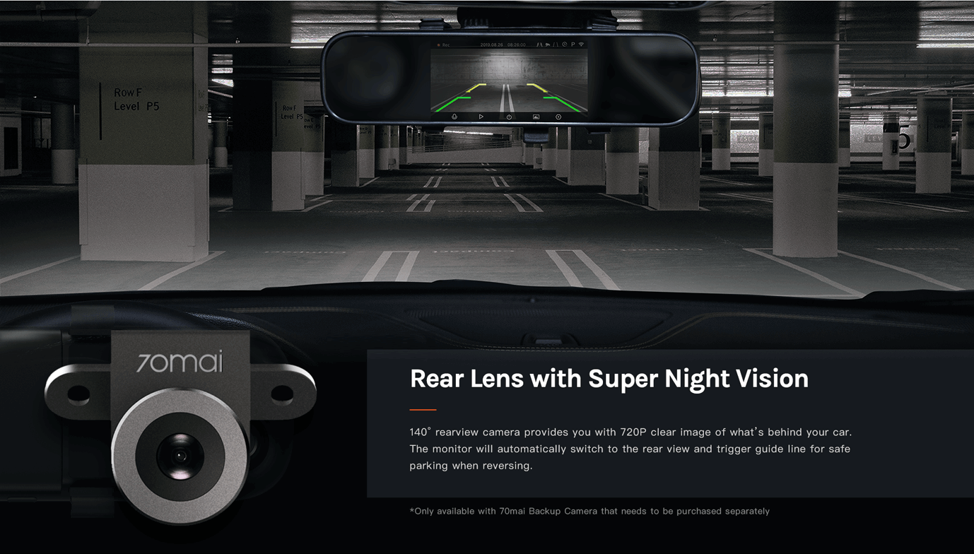 70mai Rearview Mirror Dash Cam_3