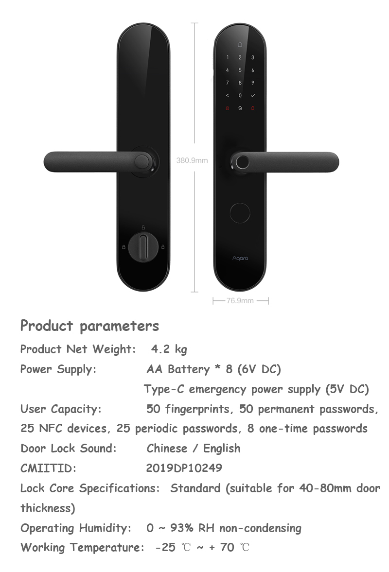 product parameters