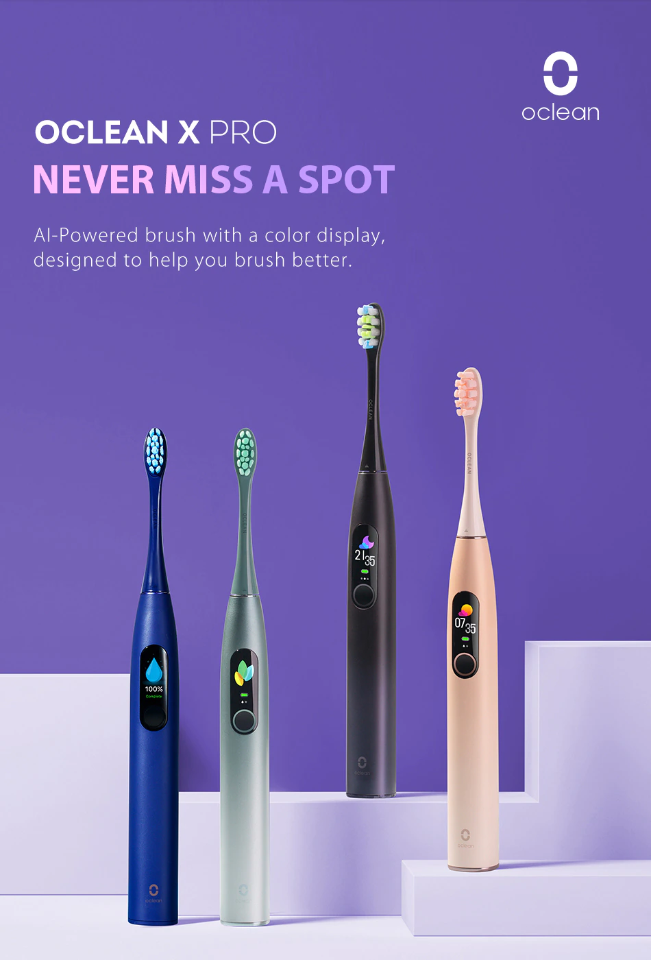 H237721a623704b3d9631b8f361be937a3 Oclean X Pro Sonic Electric Toothbrush never miss a spot