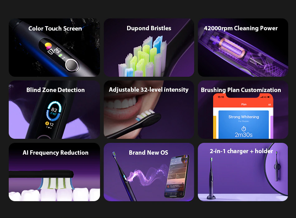 H2495bfd313674600a0f37f9fe70488d7D Oclean X Pro Sonic Electric Toothbrush wholesale