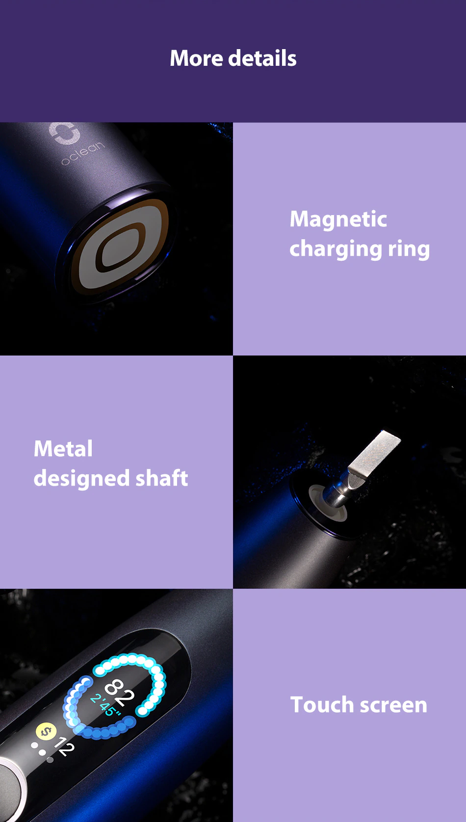 H34a982ab021e404db28743252d308605U Magnetic charging ring metal designed shaft touch screen