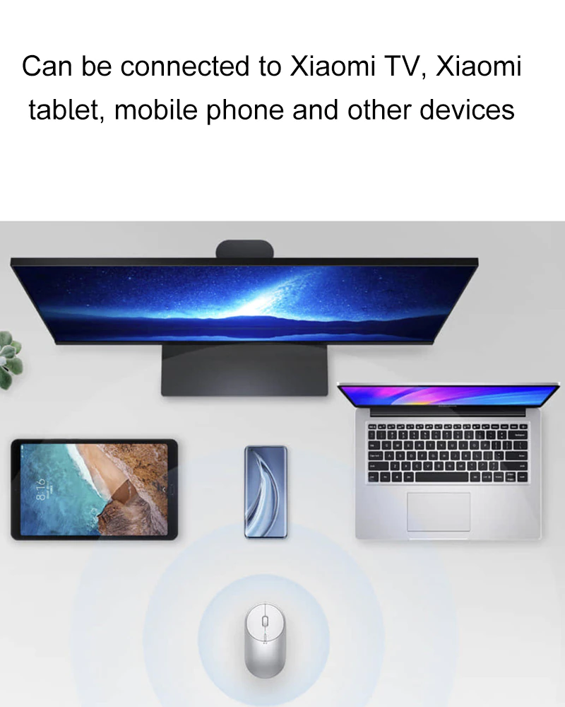 Xiaomi Mi Portable Mouse 2 connected to xiaomi tv mobile and tablet