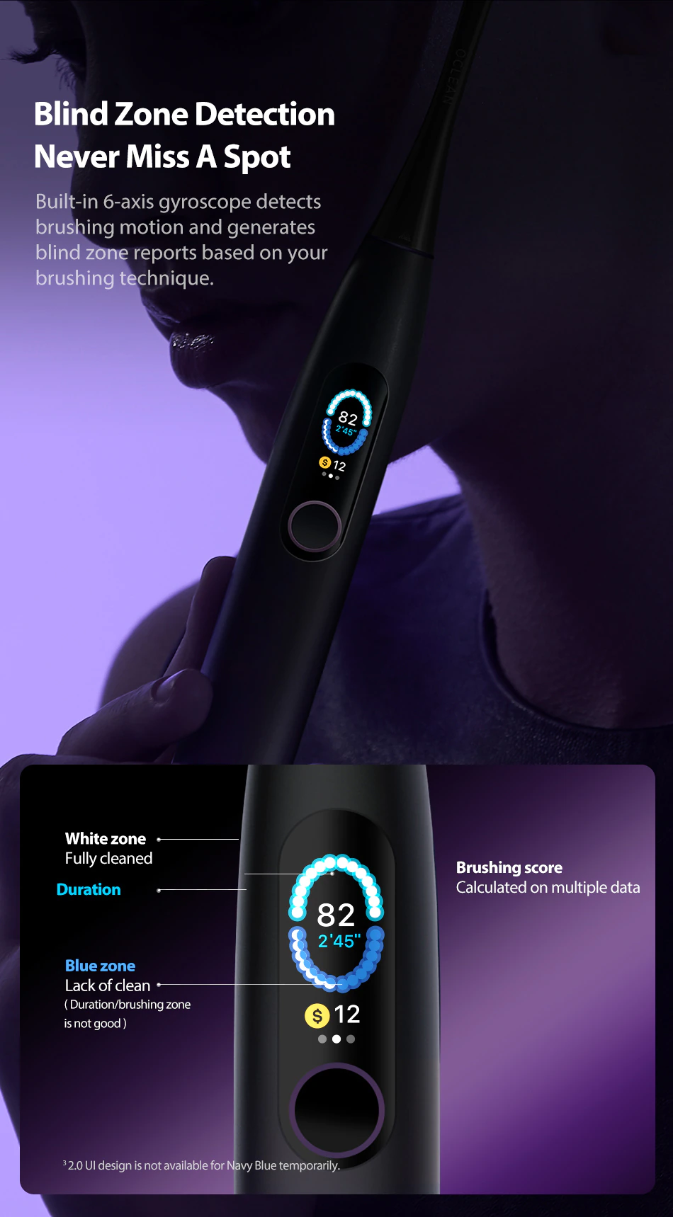 H96189aaa62ef44d48a52d0649878f367I Oclean X Pro Sonic Electric Toothbrush wholesale