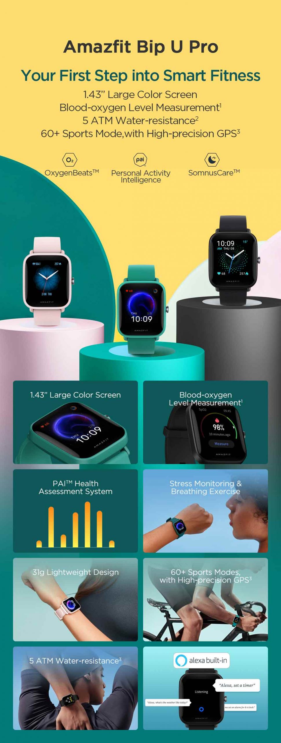 Amazfit Bip U Pro Smartwatch Global Version Wholesale