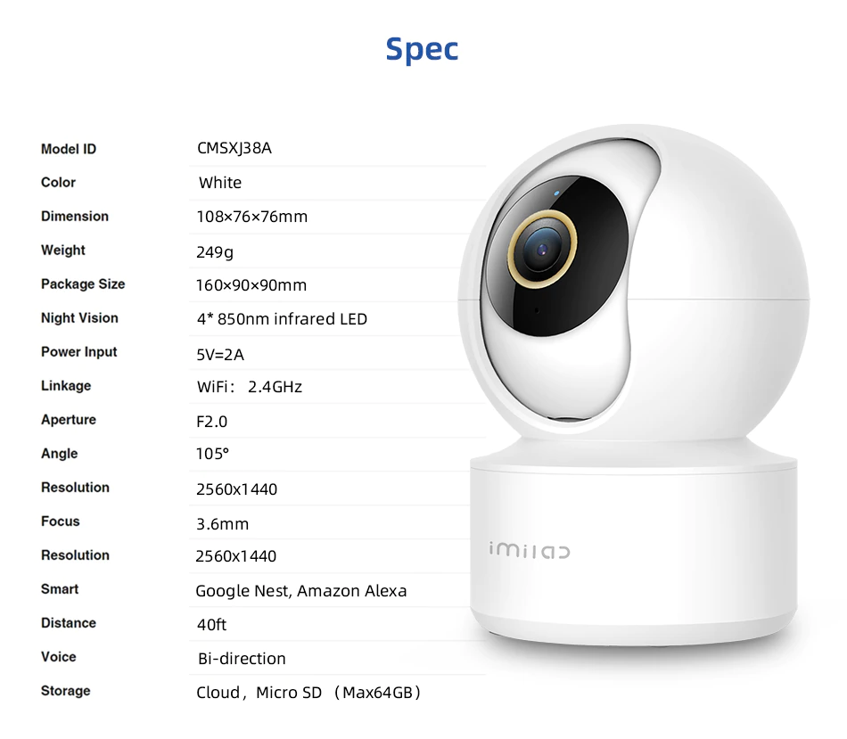 IMILAB C21 Home Security Camera 4MP
