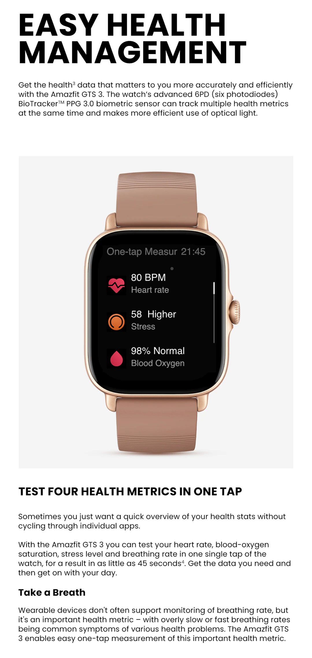 Amazfit GTS 3 Smartwatch