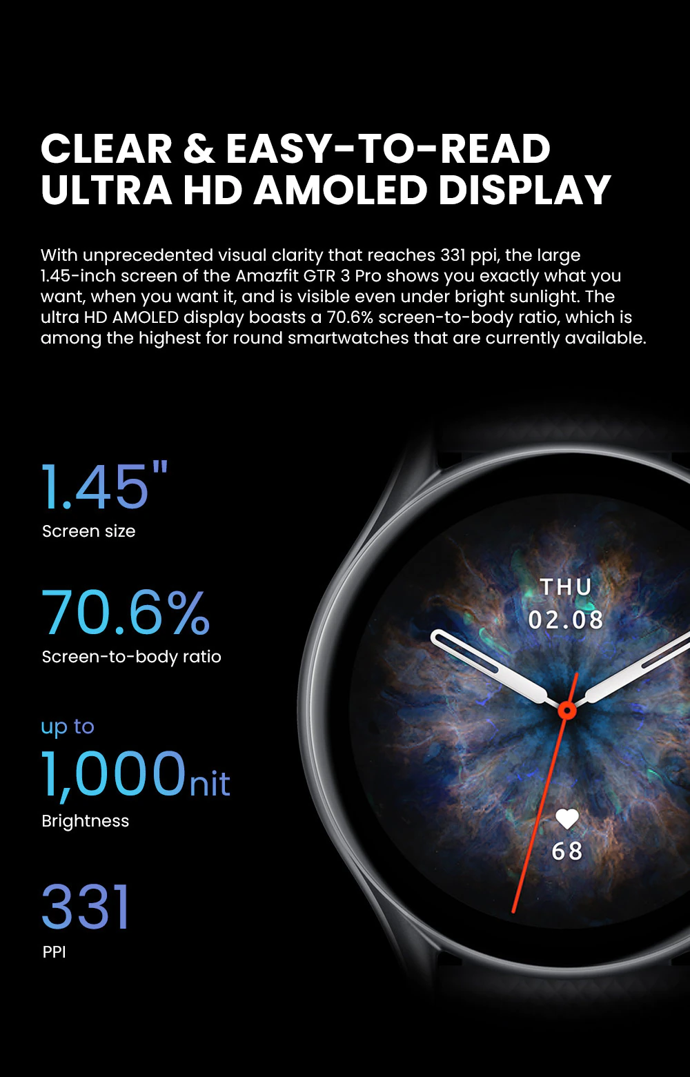 Amazfit GTR 3 Pro Smartwatch